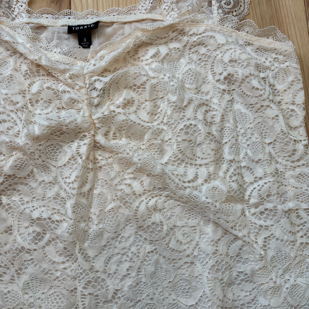 NEW Torrid Stretch Lace Sweetheart Cinch Front Top Plus Size 3X - Picture 4 of 10